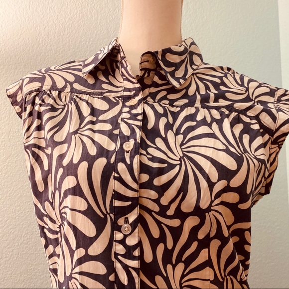 Merona 100% Cotton Dress, Slate Blue Abstract - Picture 7 of 13